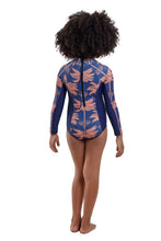 Carregar imagem no visualizador da galeria, Model Back: Blueman Girl&#39;s One-Piece Maio Long John Açaí
