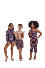 Carregar imagem no visualizador da galeria, Image 04: Blueman Girl&#39;s One-Piece Maio Long John Açaí
