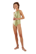 Carregar imagem no visualizador da galeria, Model Front: Blueman One-Piece Maio Nadador Liso Verde
