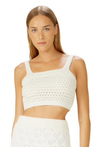 Gallery: Blueman Beach Top Off-White Top-Tricot