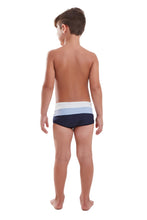 Carregar imagem no visualizador da galeria, Model Back: Blueman Boy&#39;s Swimwear Sunga Army Crepusculo Fresh Marinho Inf
