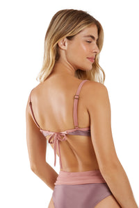 Product Back: Blueman Top Top Bardot Bicolor Roxo