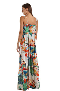 Model Back: Blueman Beach Dresses Vestido Longo Olivia Tropical Mess