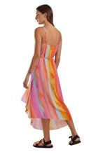 Carregar imagem no visualizador da galeria, Model Back: Blueman Maxi Dresses Vestido Mid Lenco Sunset
