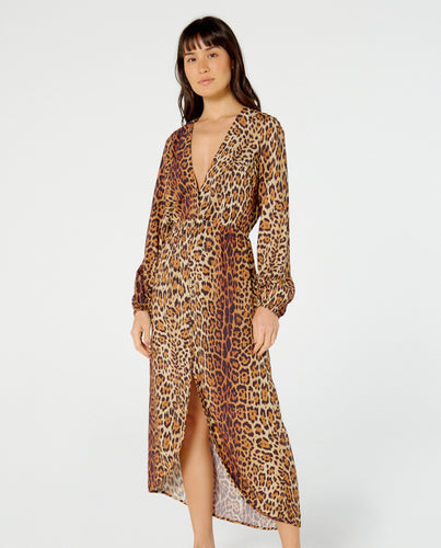 Gallery: Blueman Beach Dresses Vestido Midi Manga Vivian Pintada