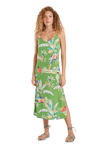 Model Front: Blueman Beach Dresses Vestido Midi Rafaela Vanguarda