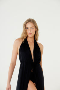 Image 05: Blueman Beach Dresses Vestido Saida Duo Liso Preto Mistica