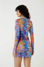 Carregar imagem no visualizador da galeria, Model Back: Blueman Beach Dresses Vestido Tule Manga Longa Escama
