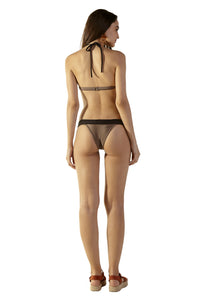Top Matelasse Caramelo Preto
